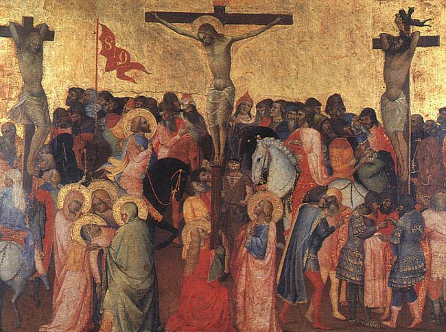 Agnolo  Gaddi The Crucifixion Norge oil painting art